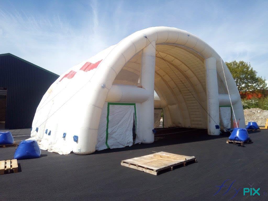 Tente gonflable PMA L = 10 m ; l = 10 m, 100 m2, air captif