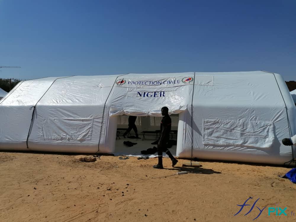 Vue générale de la tente médicale poste médical avancé (Tente PMA)