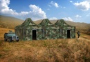 Tentes militaires pliables 6 x 4 m, avec camouflage imprimé total covering