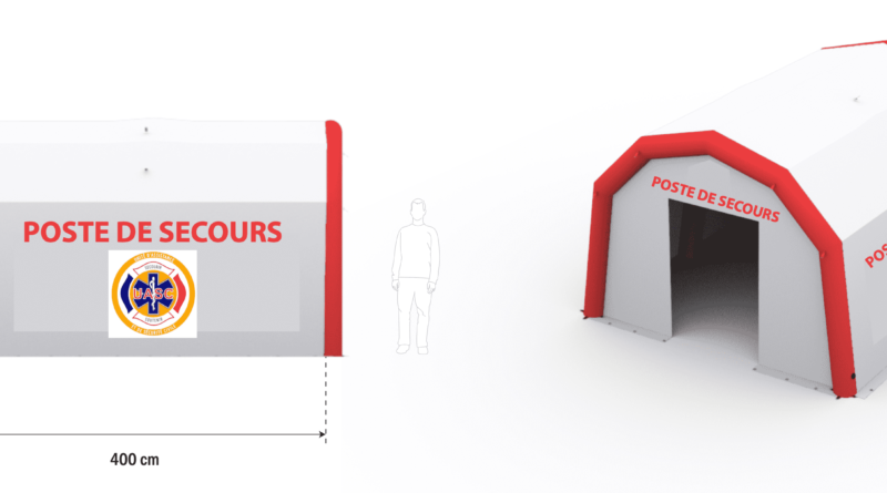 UASC/Association Unité Ambulancière de Sécurité Civile : tente PMA premiers secours air captif 4 x 3 m