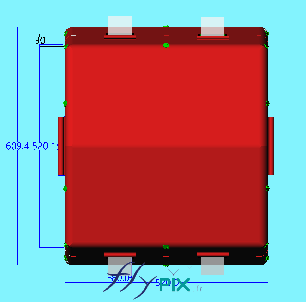 Une vue de dessus, avec la toiture de la tente gonflable PMA. - Copyright Vivien LAÏLLE/FlyPix, droits réservés, reproduction interdite.